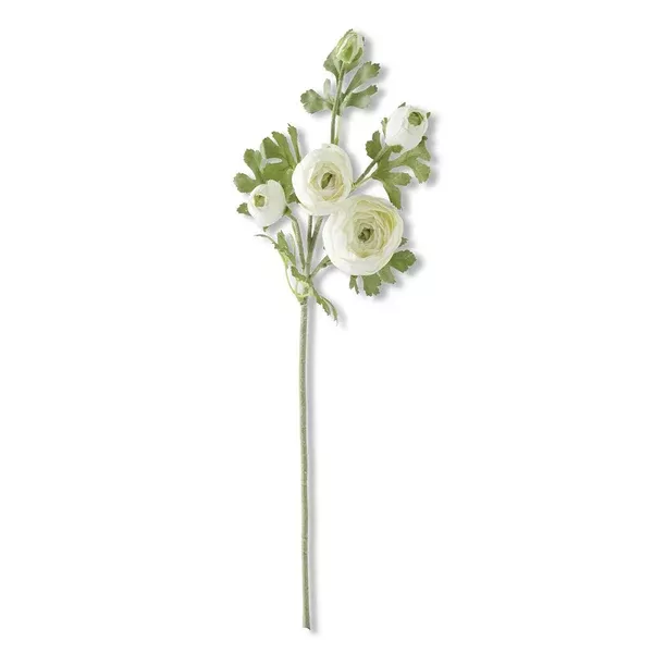 Real Touch Ranunculus Stem White Everlasting