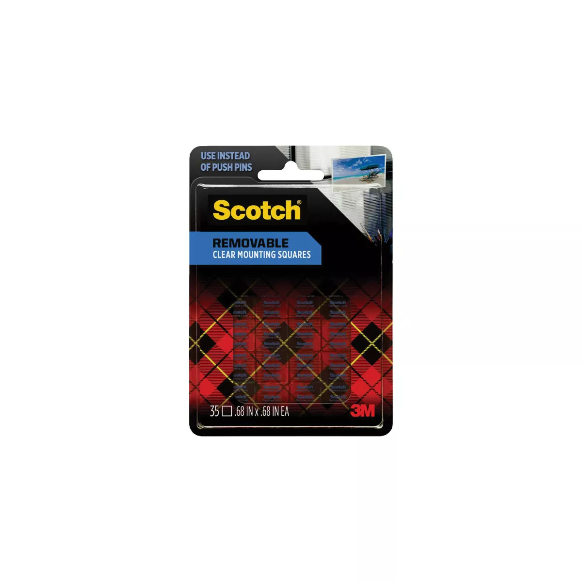 Scotch Removable Clear Mounting Squares