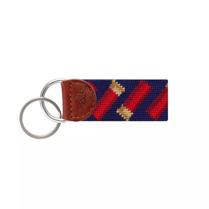 Shotshells Needlepoint Key Fob (Dark Navy)