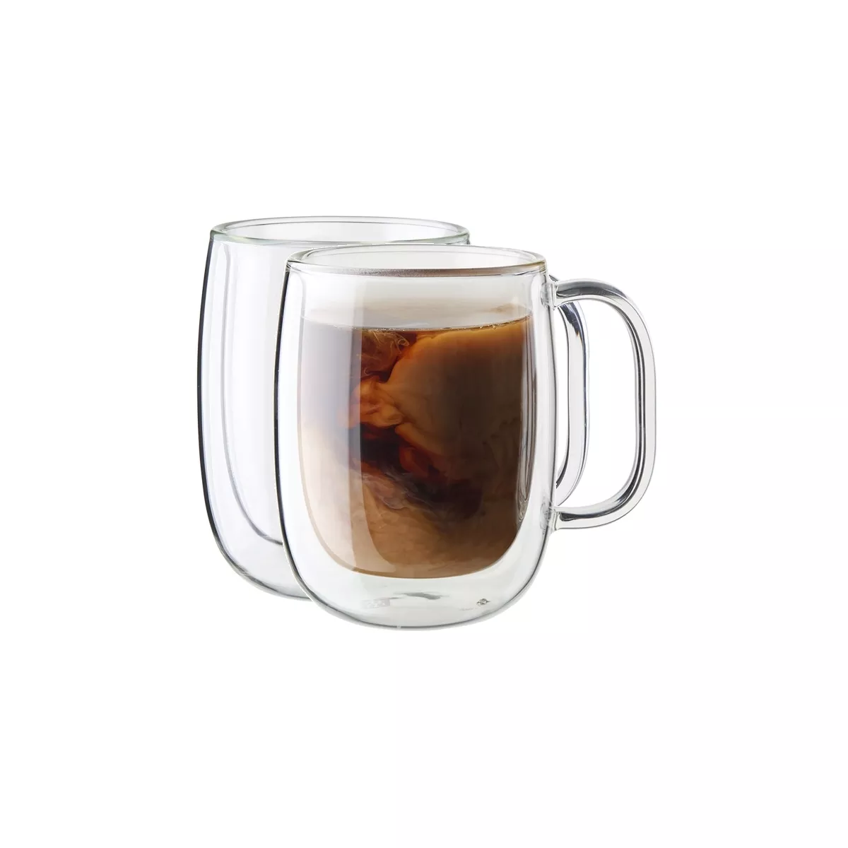 Sorrento Plus Double Wall 2-pc Coffee Glass Mug Set