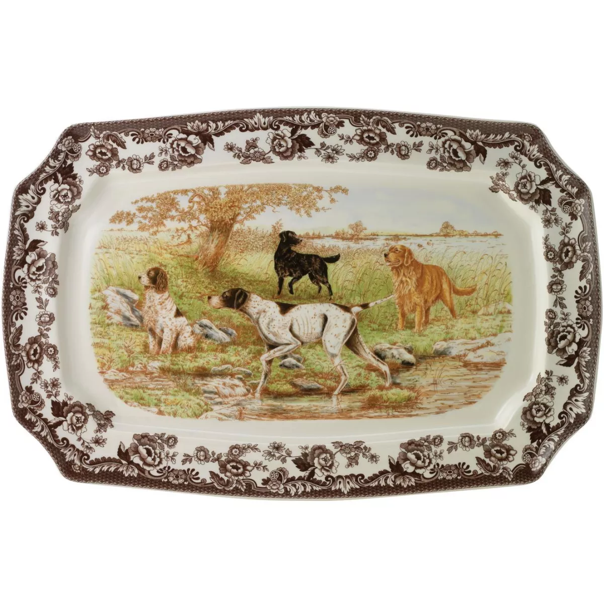 Spode Woodland Rectangular Platter – Dogs