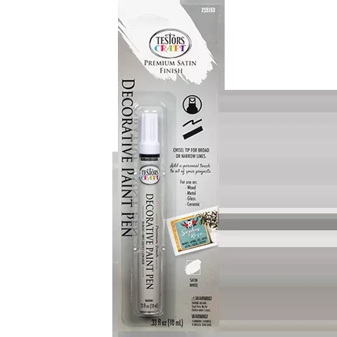 Testors Craft Enamel Leafing Paint Pen, Satin White