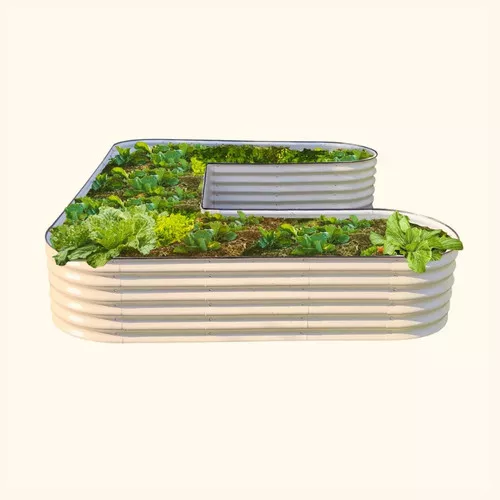 U-Shaped Metal Raised Garden Bed Kit (Large)