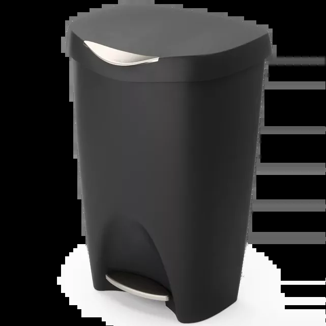 Umbra Brim Step On Trash Can – Black