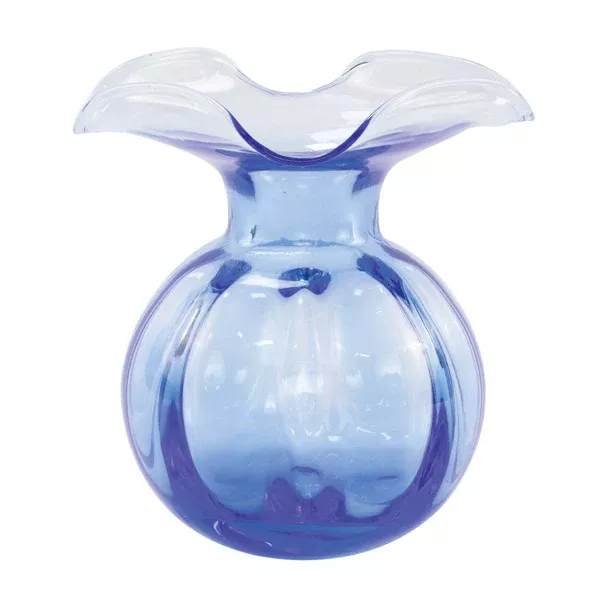 Vietri Hibiscus Medium Fluted Vase – Cobalt