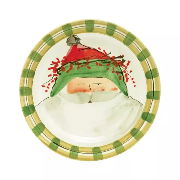 Vietri Old St. Nick Dinner Plate – Green Hat