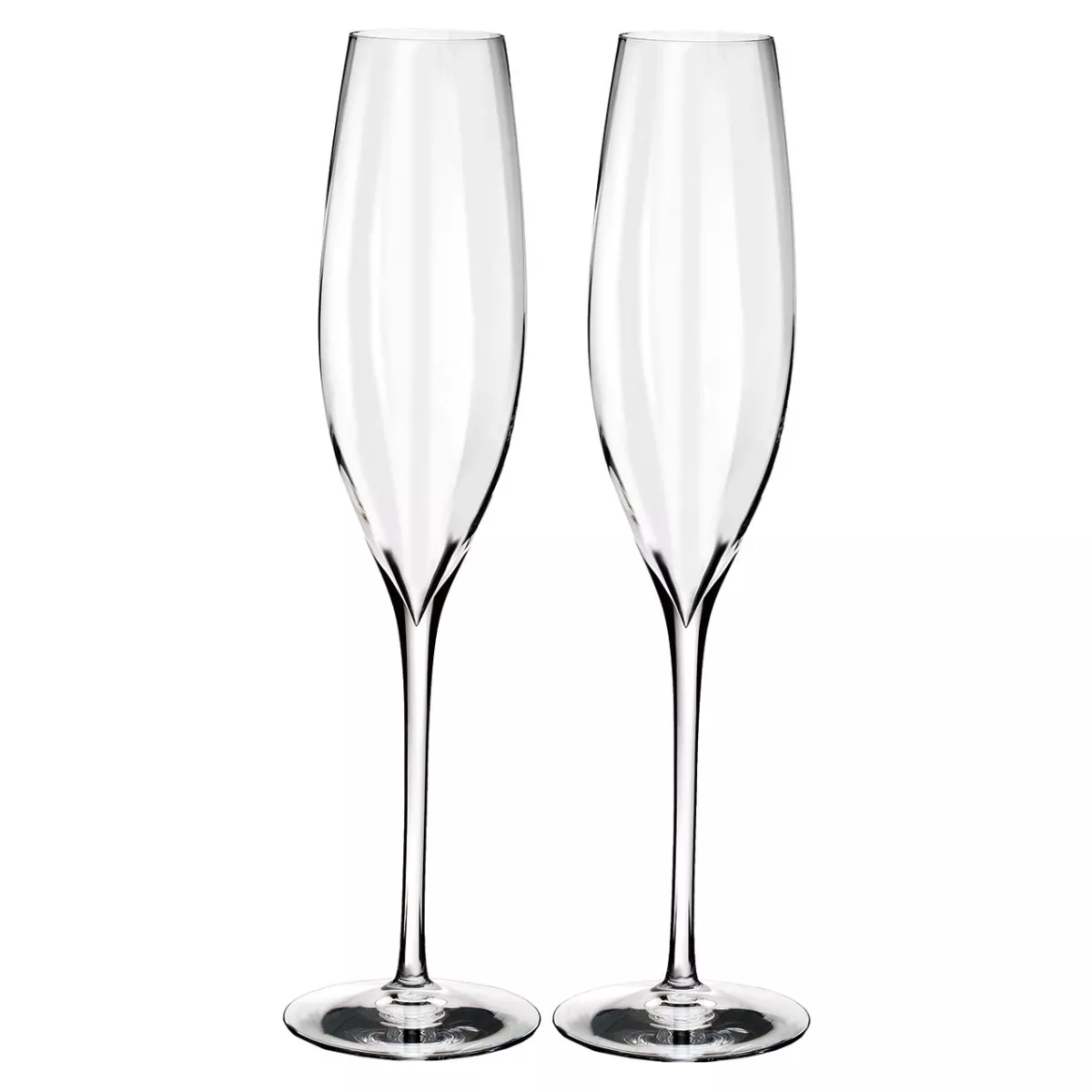 Waterford Elegance Optic Classic Champagne Flute, Pair